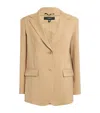 Weekend Max Mara Wool Canvas Blazer In Beige