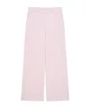 Weekend Max Mara Wool Canvas Wide-leg Pants In Pink
