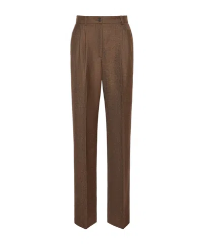 Weekend Max Mara Wool Carrot Trouser In Brown