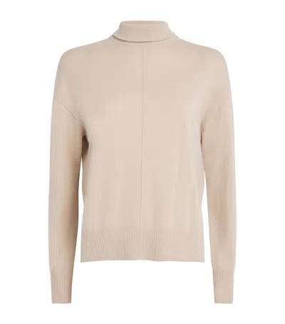 Weekend Max Mara Wool-cashmere Roll-neck Sweater In Neutral