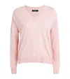 Weekend Max Mara Wool-cashmere V-neck Sweater In Pink