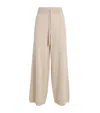 Weekend Max Mara Wool-cashmere Wide-leg Trousers In Sand