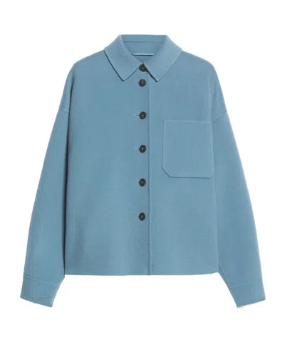 Weekend Max Mara Wool Casual Jacket In Blue
