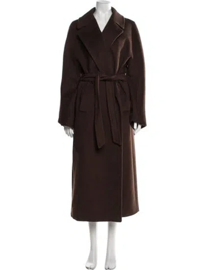 Pre-owned Weekend Max Mara Wool Coat In Brown