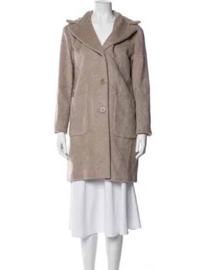 Pre-owned Weekend Max Mara Wool Coat In Neutral