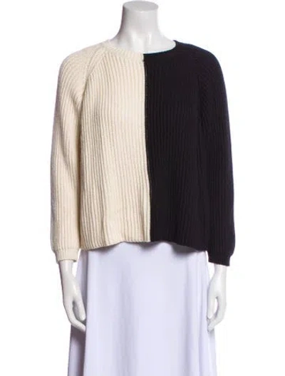 Pre-owned Weekend Max Mara Wool Colorblock Pattern Sweater In Neutral