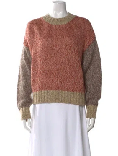 Pre-owned Weekend Max Mara Wool Colorblock Pattern Sweater In Neutral