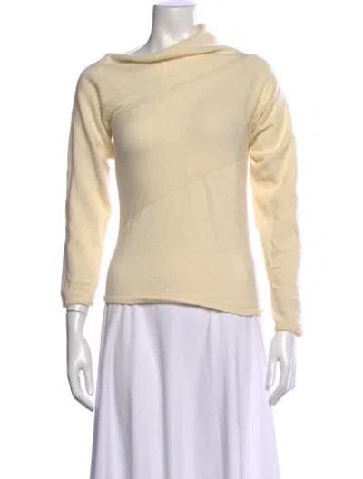 Pre-owned Weekend Max Mara Wool Cowl Neck Sweater In Neutrals