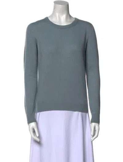Pre-owned Weekend Max Mara Wool Crew Neck Sweater In Blue
