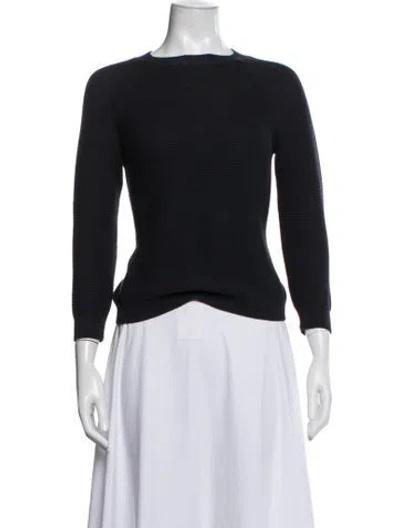 Pre-owned Weekend Max Mara Wool Crew Neck Sweater In Blue