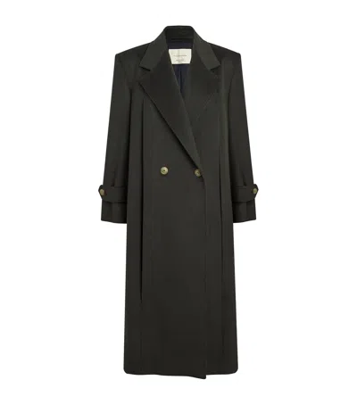 Weekend Max Mara Wool Double-breasted Coat In Black