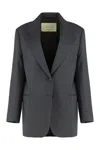 Weekend Max Mara Wool Fabric Blazer In Blue