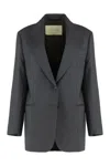 Weekend Max Mara Wool Fabric Blazer In Gray