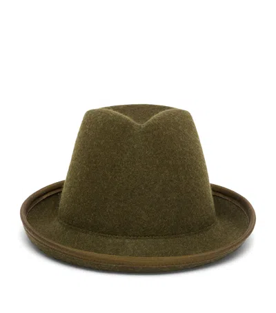 Weekend Max Mara Wool Fedora Hat In Brown