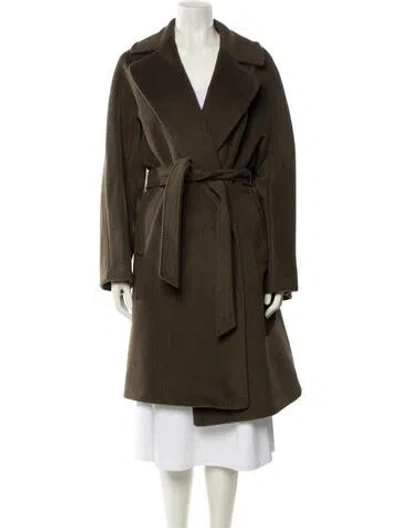 Pre-owned Weekend Max Mara Wool Fur Coat W/ Tags In Green