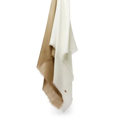 Weekend Max Mara Wool Gradient Scarf In Beige
