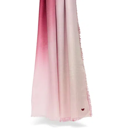 Weekend Max Mara Wool Gradient Scarf In Red