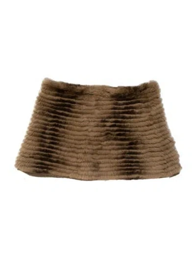 Pre-owned Weekend Max Mara Wool Infinity Scarf In Brown