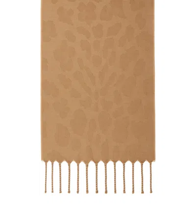 Weekend Max Mara Wool Jacquard Scarf In Beige