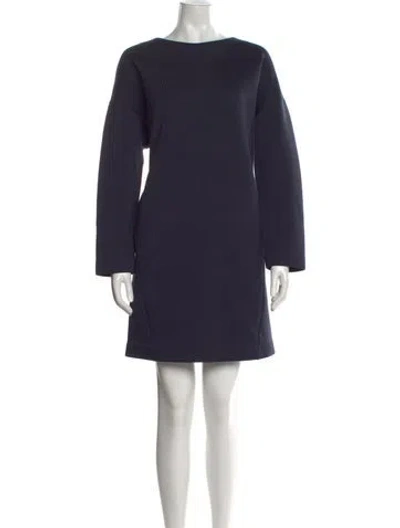 Pre-owned Weekend Max Mara Wool Knee-length Dress In Blue