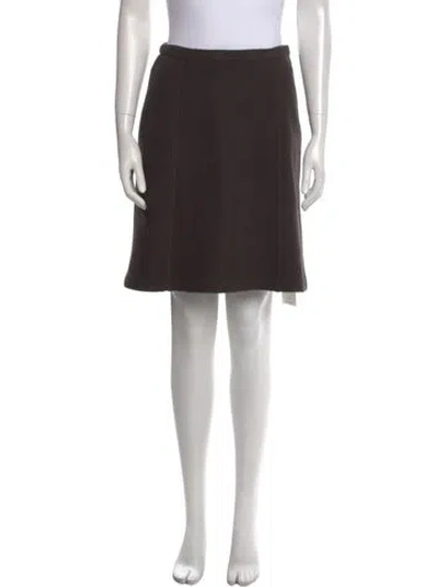 Pre-owned Weekend Max Mara Wool Knee-length Skirt In Gray