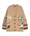 Weekend Max Mara Wool Knit Oversized Cardigan In Brown