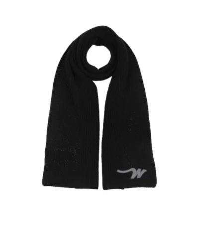 Weekend Max Mara Wool Knit Scarf In Black