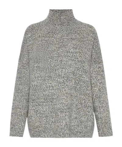 Weekend Max Mara Wool Knit Turtleneck Jumper In Gray