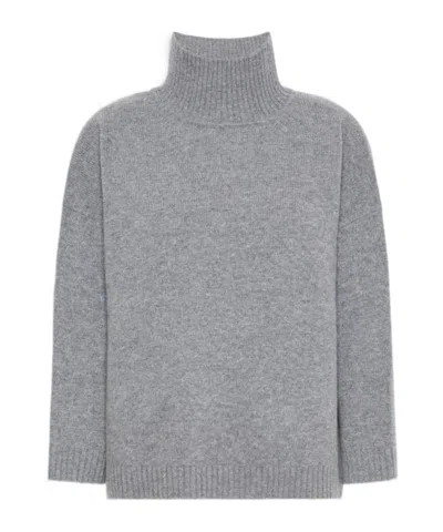 Weekend Max Mara Wool Knit Turtleneck Jumper In Gray