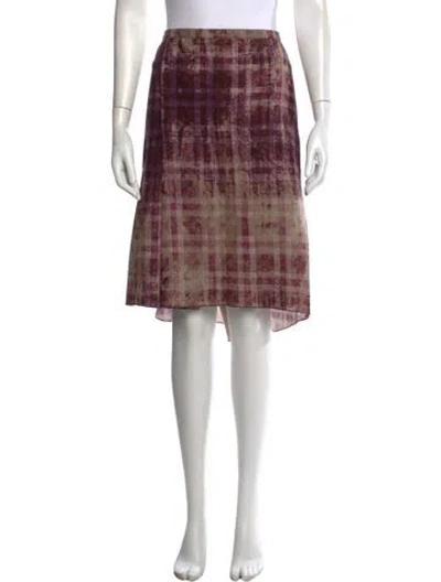 Pre-owned Weekend Max Mara Wool Midi Length Skirt In Purple