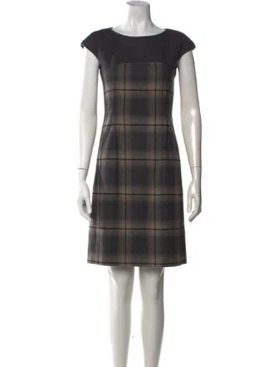 Pre-owned Weekend Max Mara Wool Mini Dress In Grey