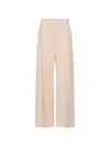 Weekend Max Mara Wool Palazzo Trousers In Neutral