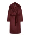 Weekend Max Mara Wool Robe Coat - Bordeaux In Red