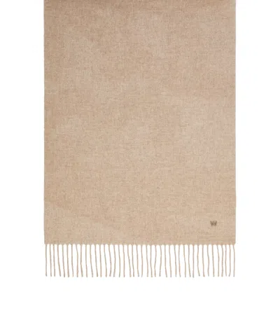 Weekend Max Mara Wool Scarf In Beige