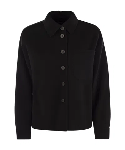 Weekend Max Mara Wool Shirt Jacket In Black