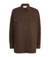 Weekend Max Mara Firmina Virgin Wool Button-up Shirt In Brown