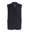 Weekend Max Mara 'donna' Sleeveless Vest With Pockets In Blue