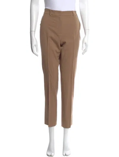 Pre-owned Weekend Max Mara Wool Straight Leg Pants In Brown