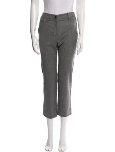 Pre-owned Weekend Max Mara Wool Straight Leg Pants In Gray