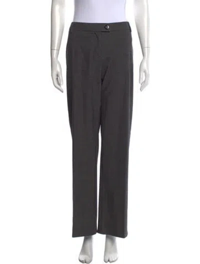 Pre-owned Weekend Max Mara Wool Straight Leg Pants In Grey