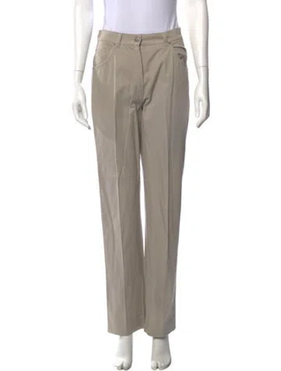 Pre-owned Weekend Max Mara Wool Straight Leg Pants In Neutral