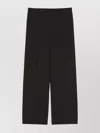 Weekend Max Mara Wool Stretch Palazzo Trousers In Black