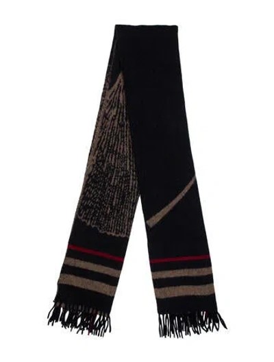 Pre-owned Weekend Max Mara Wool Striped Scarf In Multi