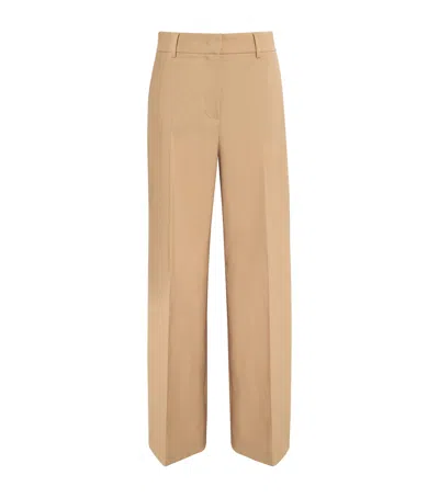 Weekend Max Mara Wool Tailored Trousers In Beige