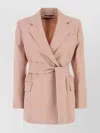 Weekend Max Mara Powder Pink Wool Teso Blazer In Pink