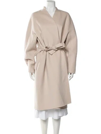 Pre-owned Weekend Max Mara Wool Trench Coat In Neutral