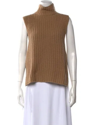Pre-owned Weekend Max Mara Wool Turtleneck Sweater In Brown