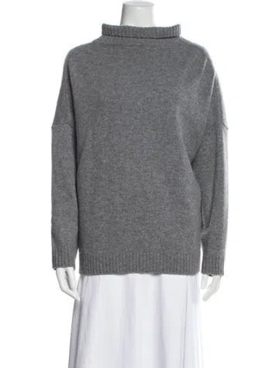 Pre-owned Weekend Max Mara Wool Turtleneck Sweater In Gray