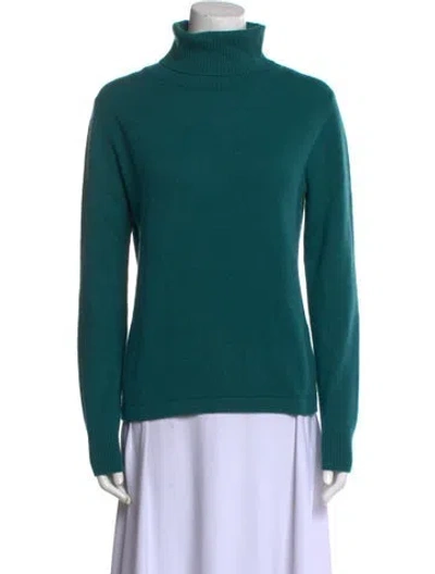 Pre-owned Weekend Max Mara Wool Turtleneck Sweater In Green