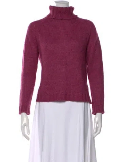 Pre-owned Weekend Max Mara Wool Turtleneck Sweater In Pink